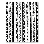 Bold Black Linear Brushstroke Stripe Rug
