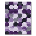 Modern Purple Geometric Octagon Rug