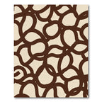 Brown Abstract Continuous Loop Rug