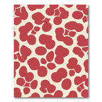 Crimson Pebble Cluster Pattern Rug