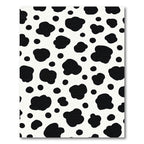 Black White Cow Spot Texture Rug
