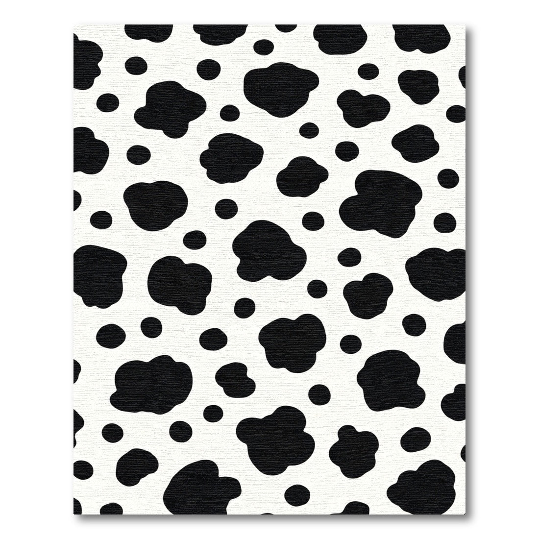 Black White Cow Spot Texture Rug