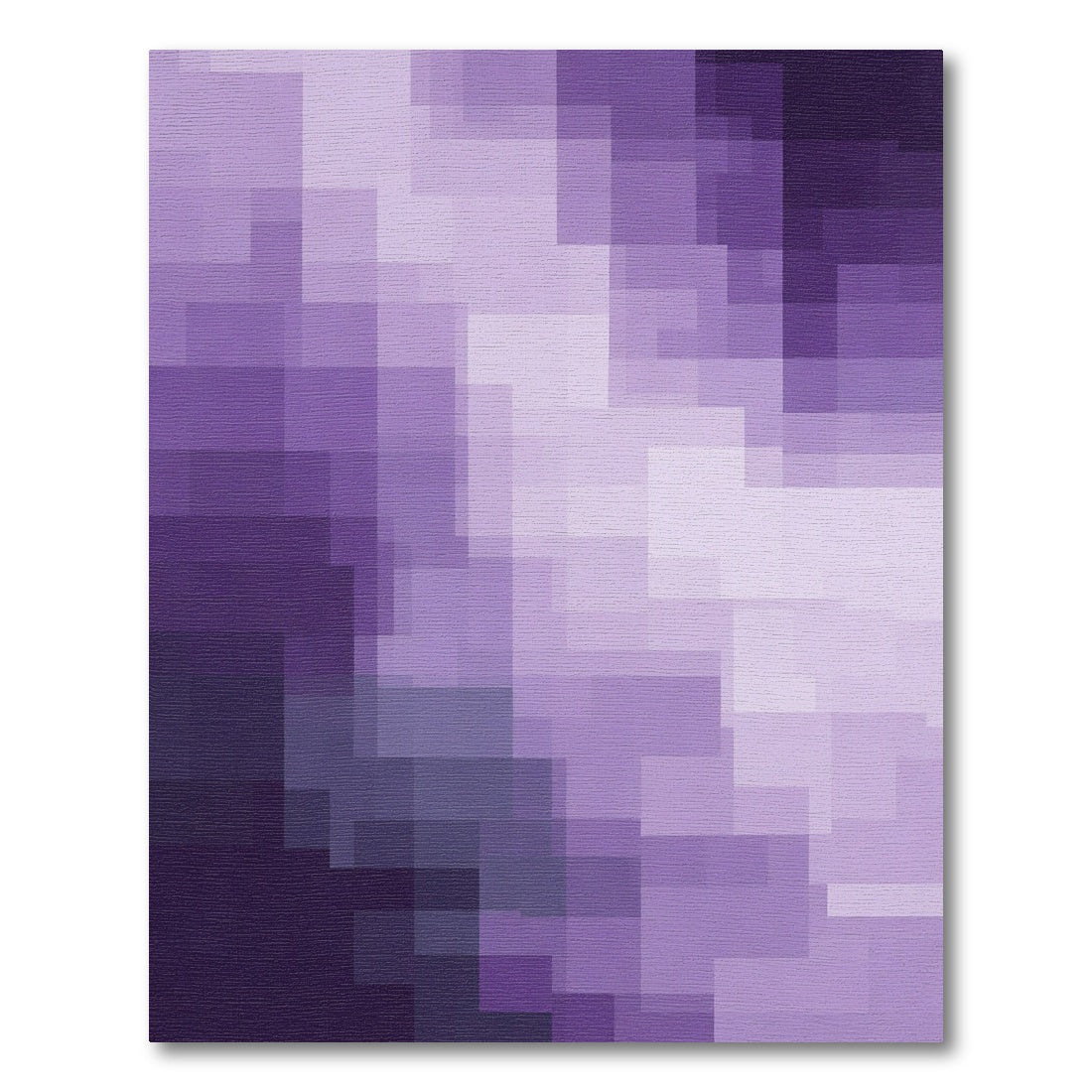 Deep Lavender Geometric Cascade Rug