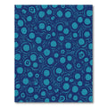 Deep Blue Organic Circles Composition Rug