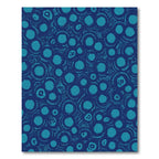 Deep Blue Organic Circles Composition Rug