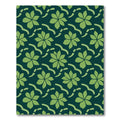 Green Floral Vine Harmony Rug