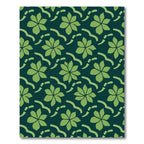 Green Floral Vine Harmony Rug
