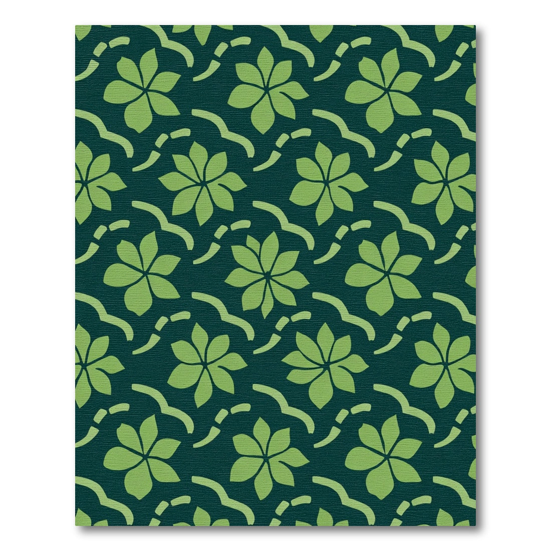 Green Floral Vine Harmony Rug