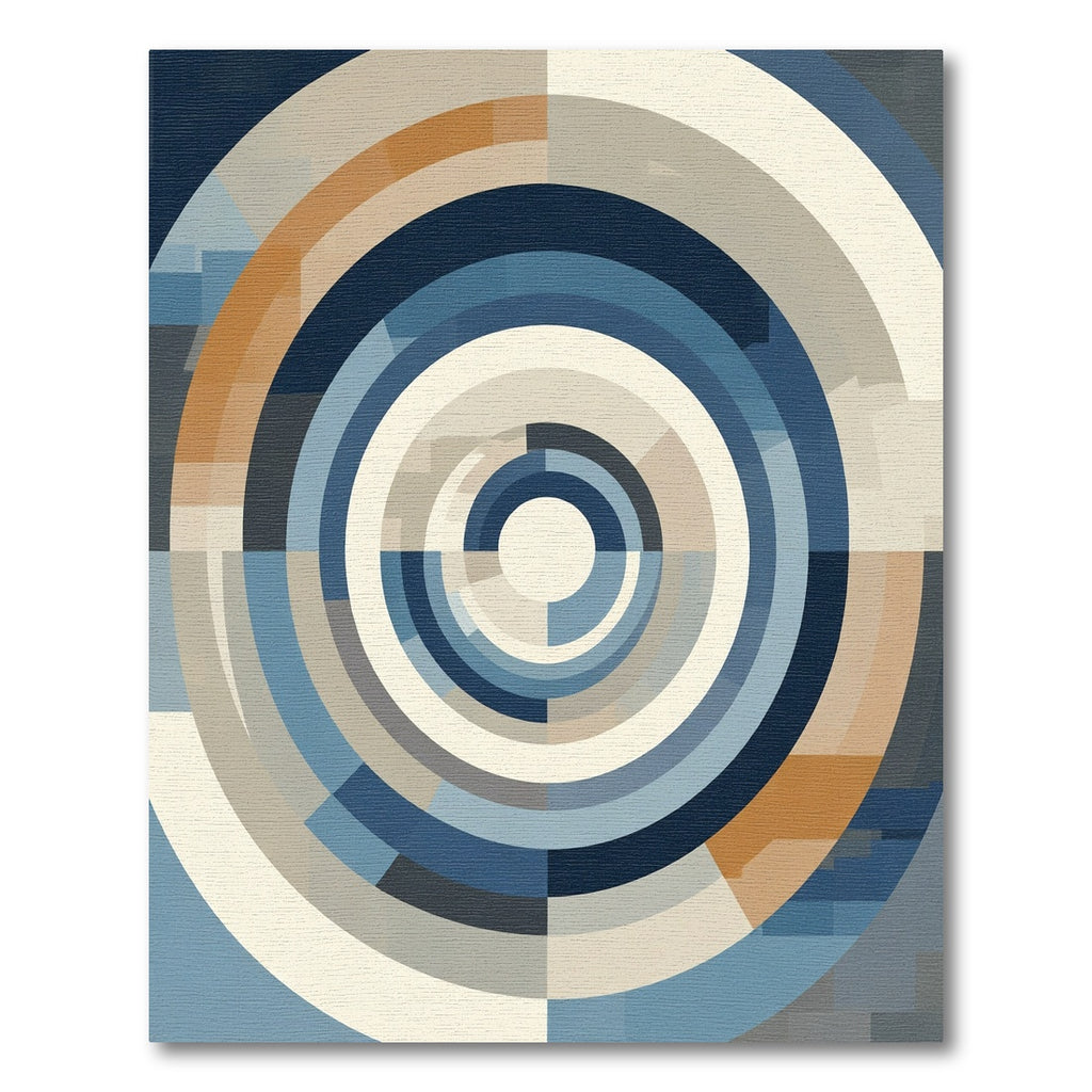 Modern Geometric Concentric Circles Rug