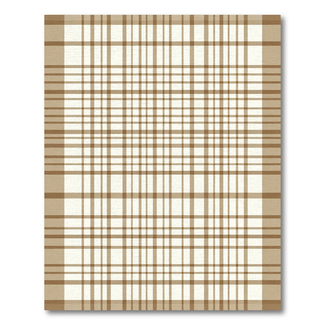 Classic Beige Tartan Check Rug