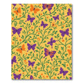 Vibrant Purple Orange Butterfly Garden Rug