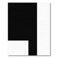 Bold Black White Abstract Squared Rug