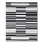 Monochromatic Striped Rectangular Block Rug