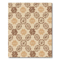 Brown Floral Medallion Arrangement Rug