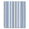 Deep Blue White Vertical Stripe Rug