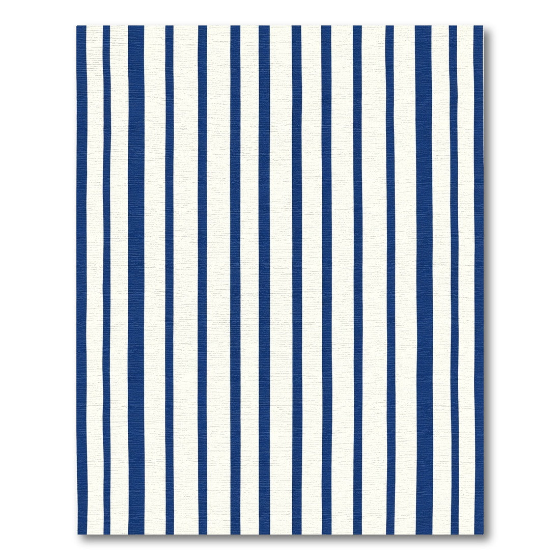 Deep Blue White Vertical Stripe Rug