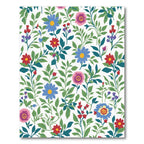 Vibrant Floral Garden Whimsical Botanical Rug