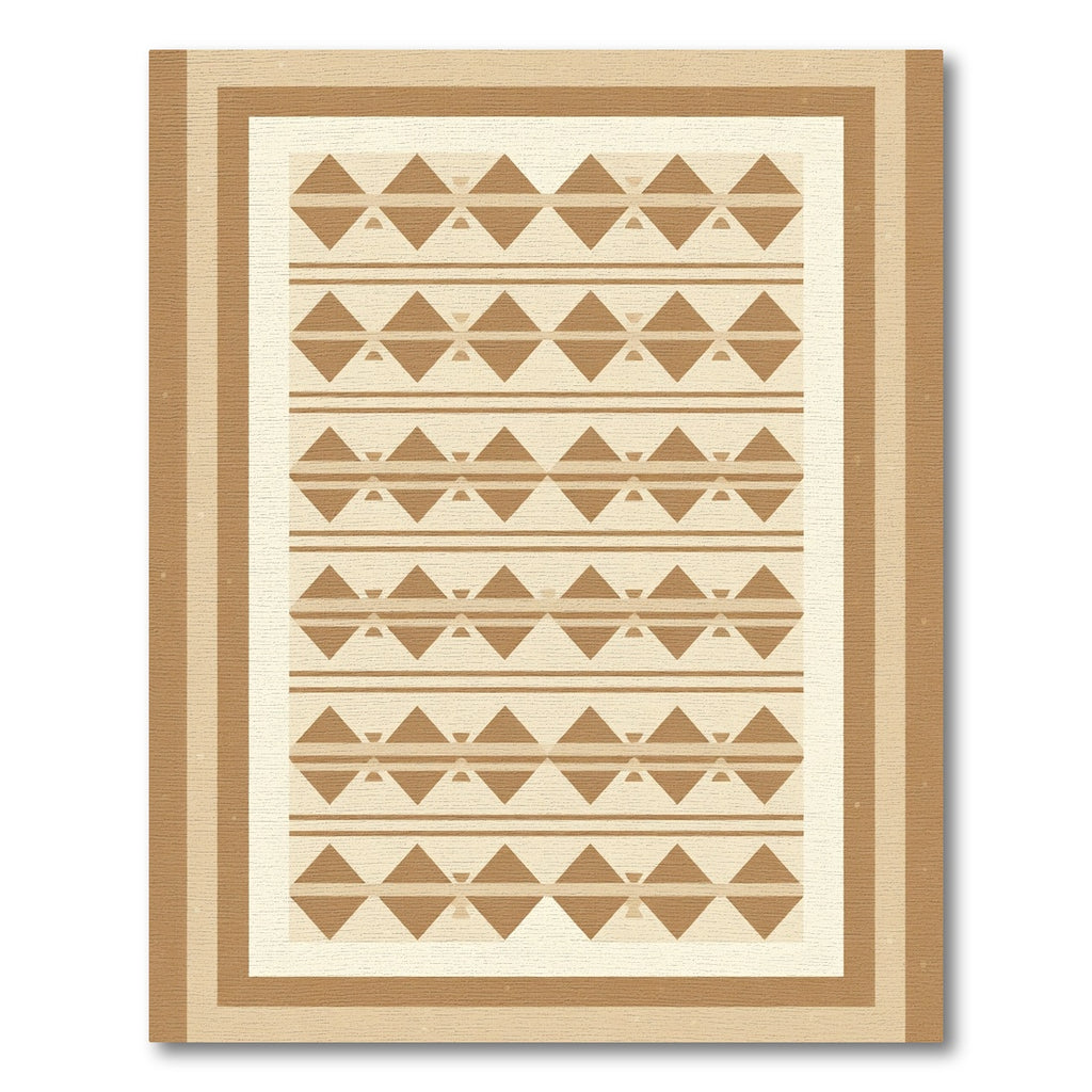 Terracotta Geometric Diamond Stripes Rug