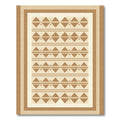Terracotta Geometric Diamond Stripes Rug