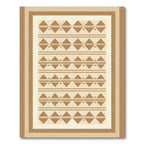Terracotta Geometric Diamond Stripes Rug