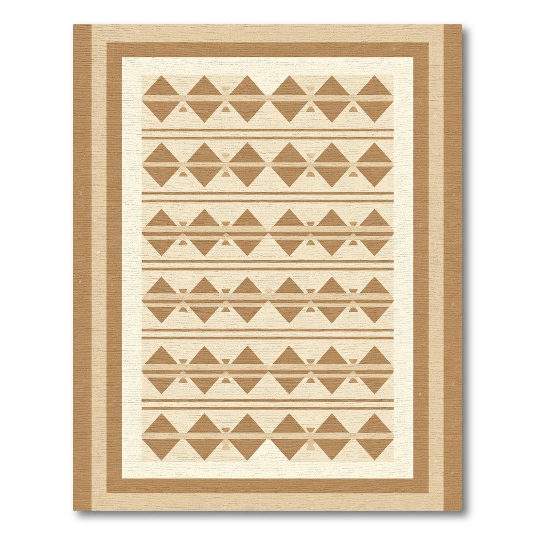 Terracotta Geometric Diamond Stripes Rug