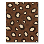 Brown Spotted Abstract Circles Rug