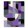 Abstract Purple Geometric Arc Rug