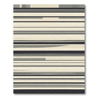 Modern Cream Black Horizontal Stripe Rug