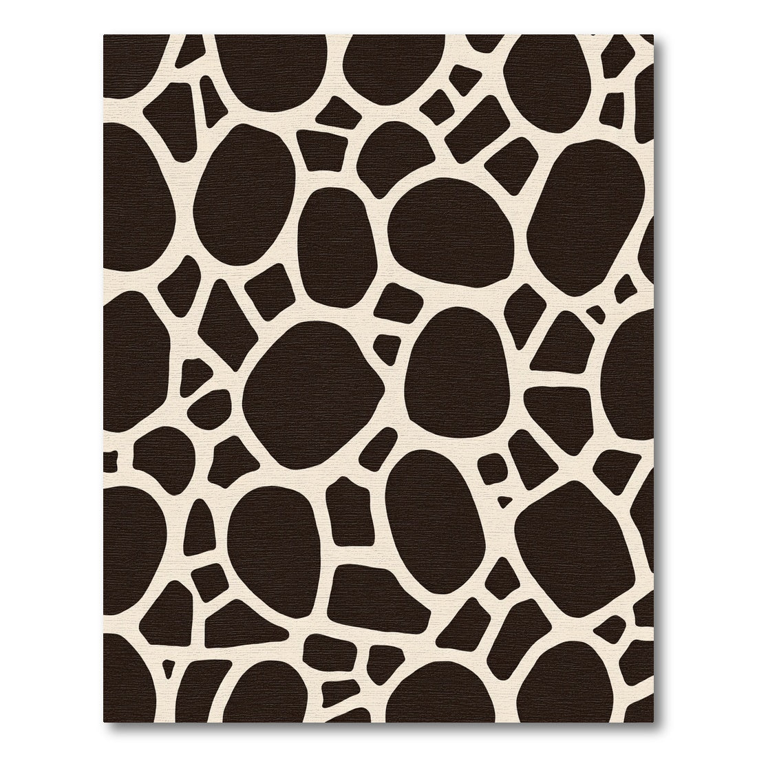 Natural Brown Giraffe Overlay Rug