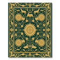 Golden Forest Animals Sunburst Rug