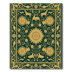 Golden Forest Animals Sunburst Rug