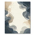 Abstract Navy Gold Swirl Flourish Rug