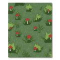 Whimsical Red Mushroom Forest Floor Rug