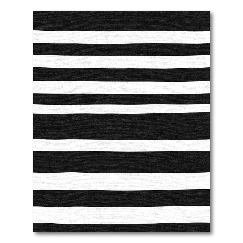 Bold Black And White Parallel Bands Rug