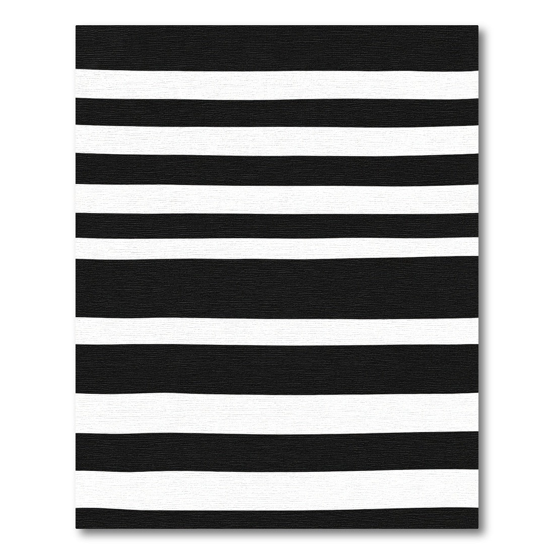 Bold Black And White Parallel Bands Rug