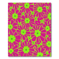 Vibrant Pink Lime Daisy Garden Rug
