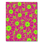 Vibrant Pink Lime Daisy Garden Rug