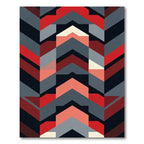 Bold Abstract Geometric Chevron Rug