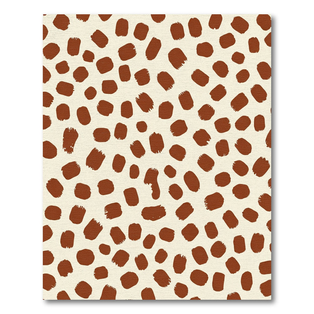 Brown Cream Brushstroke Spot Rug