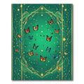 Enchanted Emerald Butterfly Garden Rug