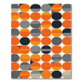 Orange Gray Roundels Mid Century Rug