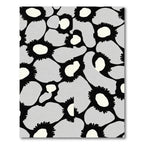 Abstract Floral Gray Cream Black Rug