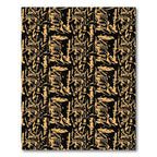 Orange Abstract Heads Seamless Pattern Rug