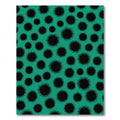 Teal Black Spotted Sunburst Rug