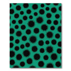 Teal Black Spotted Sunburst Rug
