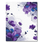 Vibrant Purple Floral Swirl Garden Rug