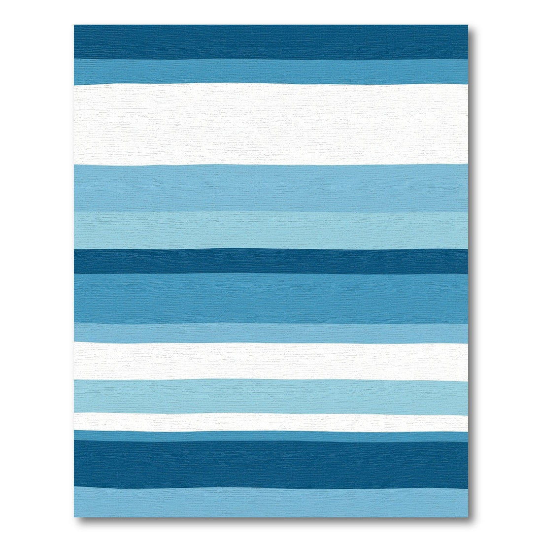 Coastal Blue Stripe Abstract Rug