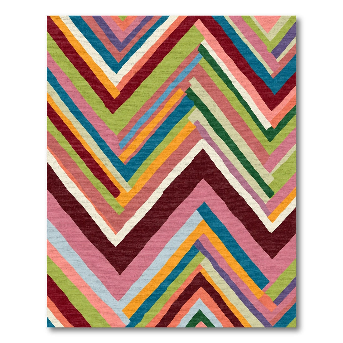 Colorful Chevron Stripe Alternating Rug