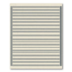 Minimalist Navy Stripe Cream Rug