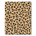 Taupe Black Spotted Animal Print Rug